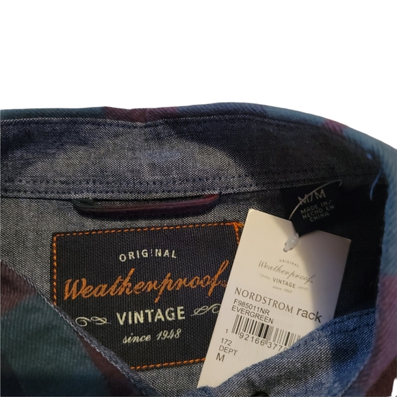 Weatherproof Vintage Men's Button Up Plaid Shirt - Picture 8 of 10